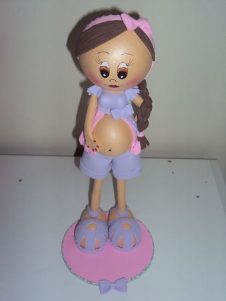 Boneco 3D em E.V.A - GRÁVIDA